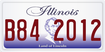IL license plate B842012