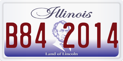 IL license plate B842014