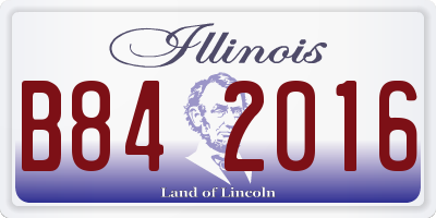 IL license plate B842016