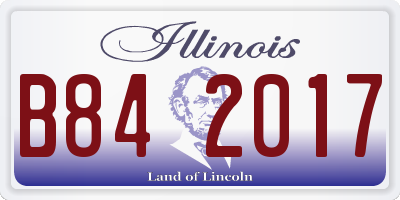 IL license plate B842017