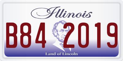 IL license plate B842019