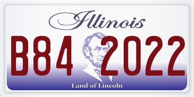 IL license plate B842022