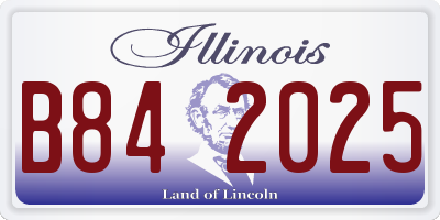 IL license plate B842025