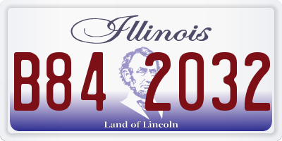 IL license plate B842032