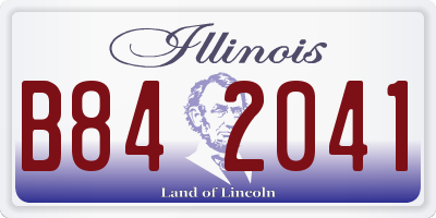 IL license plate B842041
