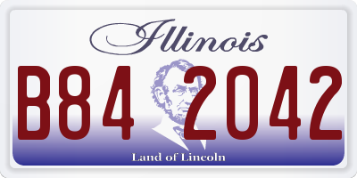 IL license plate B842042