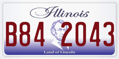IL license plate B842043