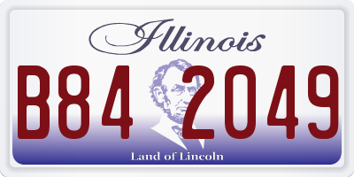 IL license plate B842049
