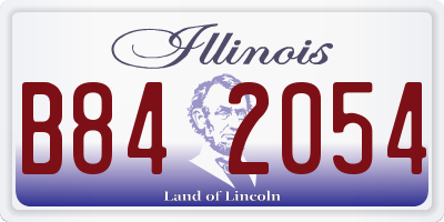 IL license plate B842054