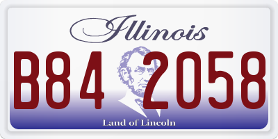 IL license plate B842058
