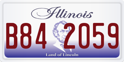 IL license plate B842059