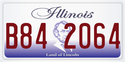 IL license plate B842064