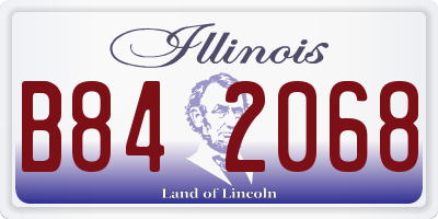 IL license plate B842068