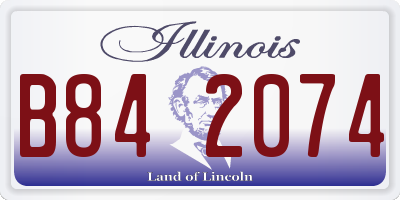 IL license plate B842074