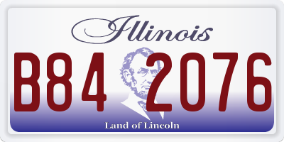 IL license plate B842076