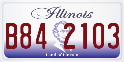 IL license plate B842103