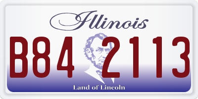 IL license plate B842113