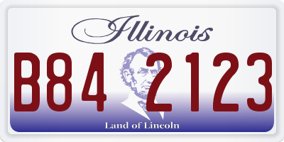 IL license plate B842123
