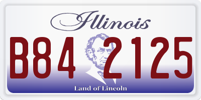 IL license plate B842125