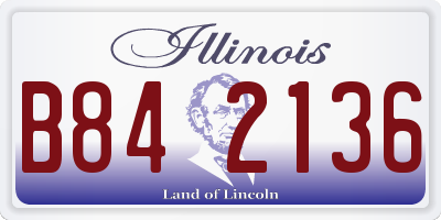 IL license plate B842136