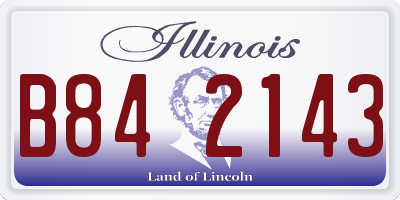 IL license plate B842143
