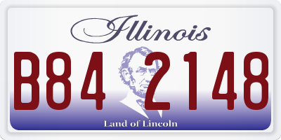 IL license plate B842148