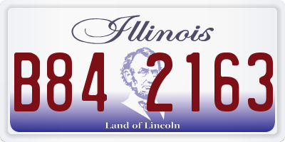 IL license plate B842163