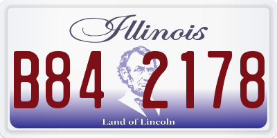 IL license plate B842178