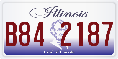 IL license plate B842187