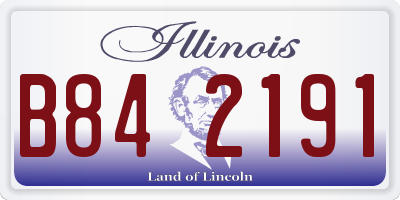 IL license plate B842191