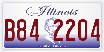 IL license plate B842204
