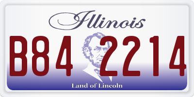 IL license plate B842214