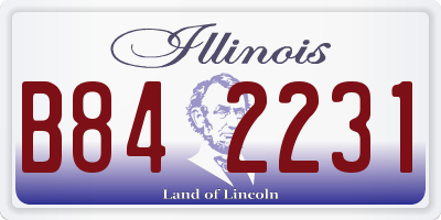 IL license plate B842231