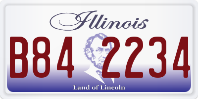 IL license plate B842234