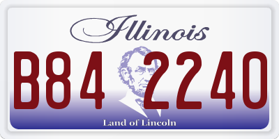 IL license plate B842240