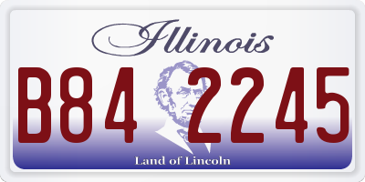 IL license plate B842245