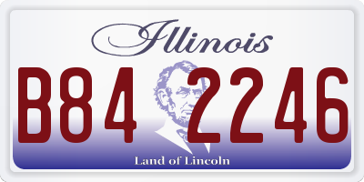IL license plate B842246