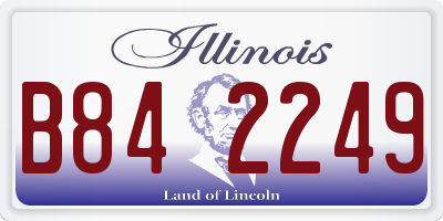 IL license plate B842249