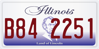 IL license plate B842251
