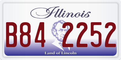 IL license plate B842252