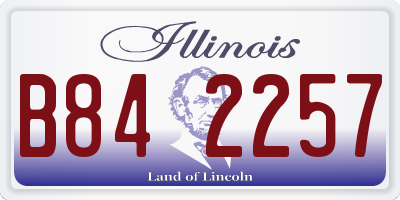 IL license plate B842257