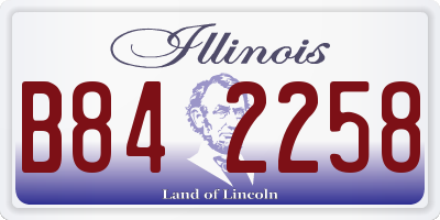 IL license plate B842258