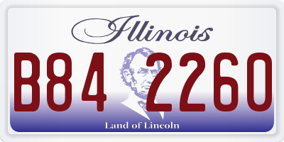 IL license plate B842260