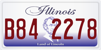 IL license plate B842278