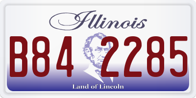 IL license plate B842285