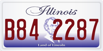 IL license plate B842287