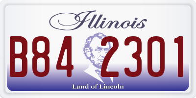 IL license plate B842301