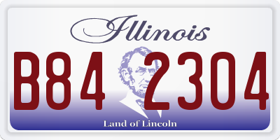 IL license plate B842304