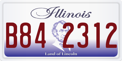 IL license plate B842312
