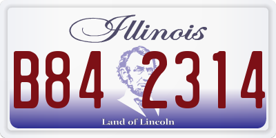 IL license plate B842314